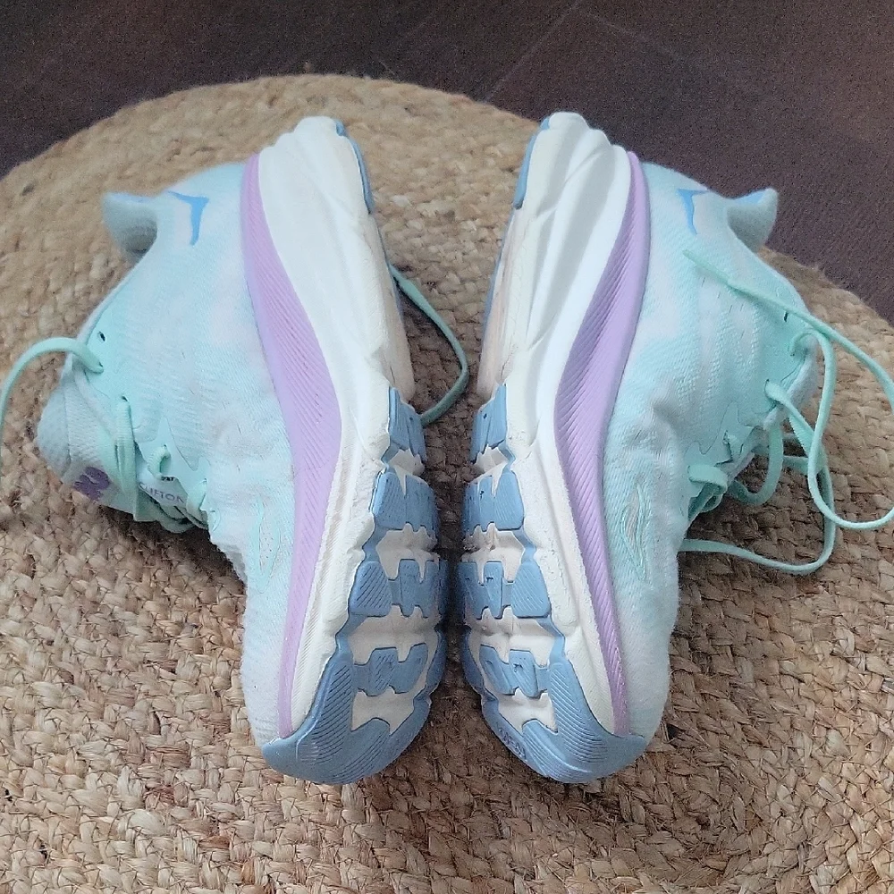 Hoka Women's Light Blue and Lavender Athletic Shoes - Picture 13 of 16